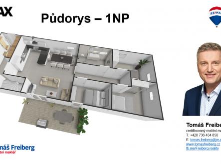 Půdorys 1NP | Prodej - chata/rekreační objekt, 161 m²