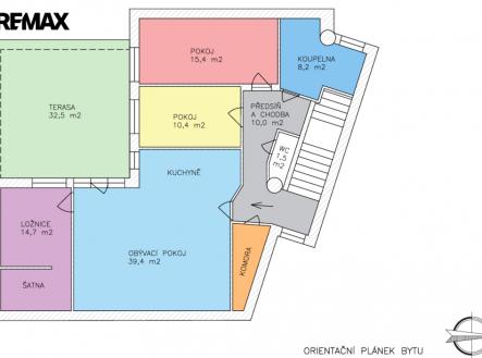 orientační plánek bytu | Prodej bytu, 4+kk, 162 m²