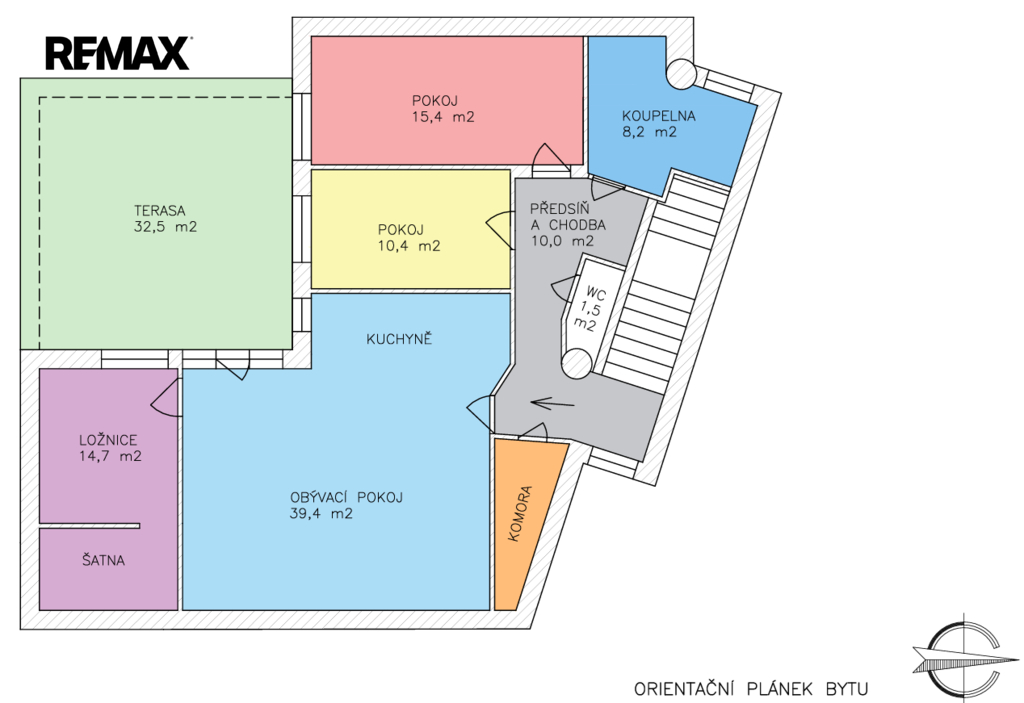 orientační plánek bytu