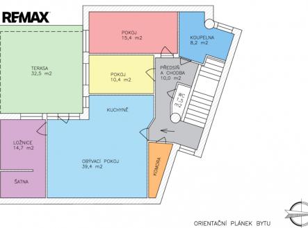 orientační plánek bytu | Prodej bytu, 4+kk, 162 m²