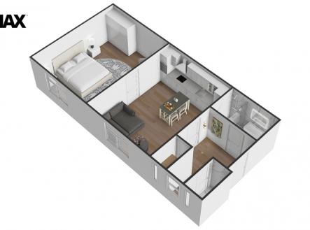 pudorys-4.jpg | Pronájem bytu, 1+1, 64 m²
