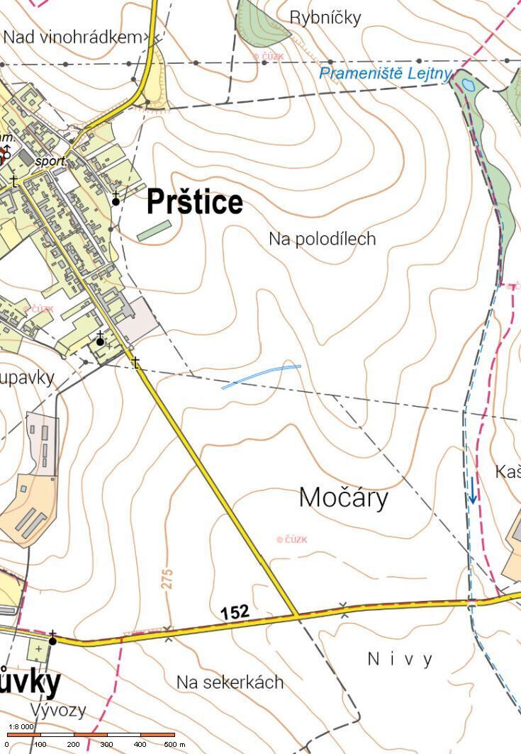 Prodej orné půdy v Pršticích