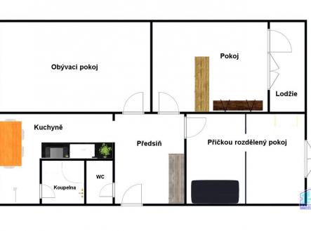 . | Prodej bytu, 3+1, 78 m²