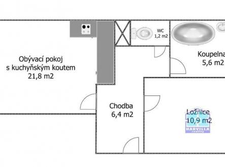 planek.jpg | Pronájem bytu, 2+kk, 46 m²