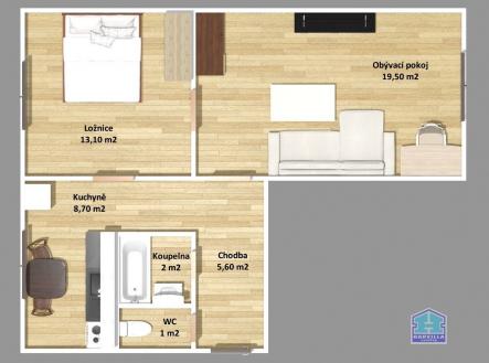 planek1 | Prodej bytu, 2+1, 50 m²