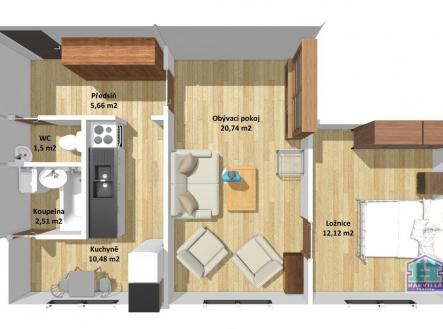 planek1 | Prodej bytu, 2+1, 53 m²