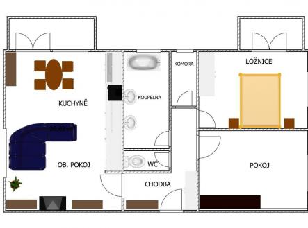 planek.jpg | Pronájem bytu, 3+kk, 73 m²