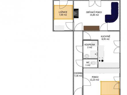 planek.jpg | Pronájem bytu, 3+1, 56 m²