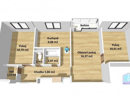 planek2 | Prodej bytu, 3+1, 57 m²