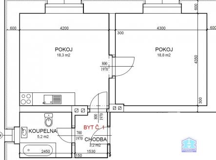 planek | Pronájem bytu, 2+kk, 45 m²