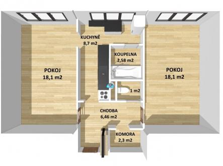 planek1 | Prodej bytu, 2+1, 57 m²