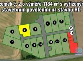 Prodej - pozemek pro bydlení, 1 184 m²