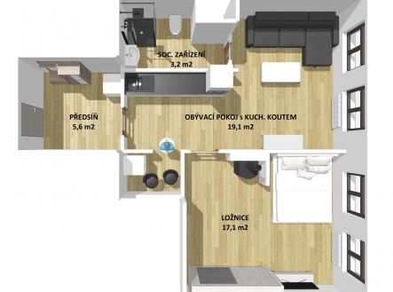 planek01 | Prodej bytu, 2+kk, 45 m²