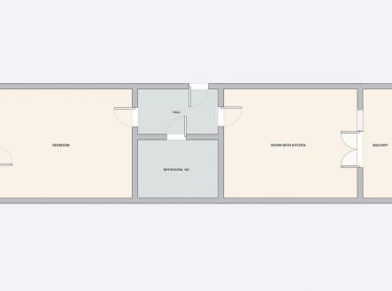 Pronájem bytu, 2+kk, 38 m²