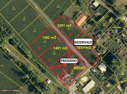 KM prodáno 1 + 2 REZERVACE.jpg | Prodej - pozemek pro bydlení, 1 201 m²