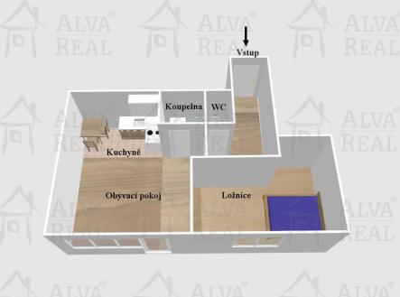 Obrázek k zakázce č.: 590513 | Pronájem bytu, 2+kk, 47 m²