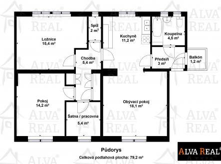 Obrázek k zakázce č.: 705796 | Prodej bytu, 3+1, 79 m²