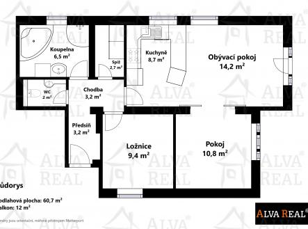 Obrázek k zakázce č.: 714382 | Pronájem bytu, 3+kk, 60 m²