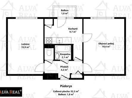 Obrázek k zakázce č.: 723531 | Prodej bytu, 2+1, 55 m²
