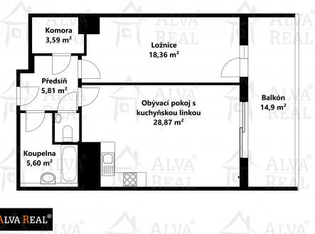 Obrázek k zakázce č.: 728091 | Pronájem bytu, 2+kk, 63 m²