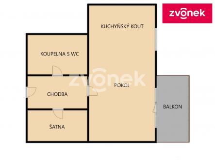 Obrázek k zakázce č.: 604183 | Pronájem bytu, 1+kk, 36 m²