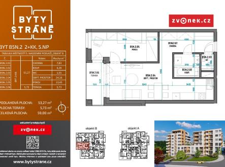 Obrázek k zakázce č.: 668526 | Prodej bytu, 2+kk, 59 m²