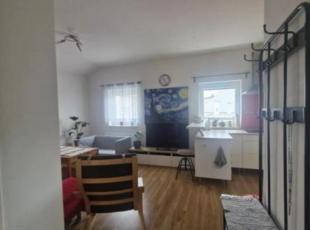 pohled z chodby do obýváku.jpeg | Pronájem bytu, 3+kk, 87 m²