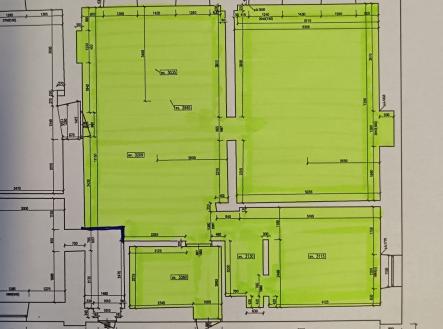 plánek | Pronájem - kanceláře, 102 m²