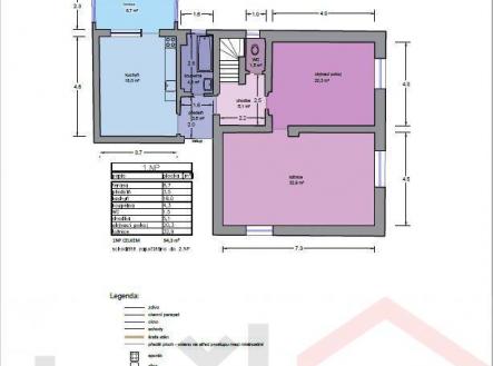 Plánek Pyšely 1.NP.JPG | Prodej - dům/vila, 129 m²