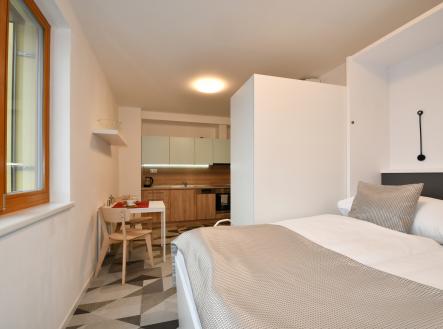 Pokoj s kuchyňskou linkou. | Prodej bytu, 1+kk, 31 m²