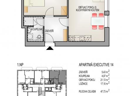  -  | Prodej bytu, 2+kk, 48 m²