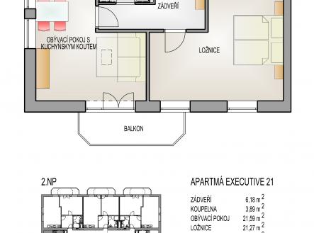  -  | Prodej bytu, 2+kk, 54 m²