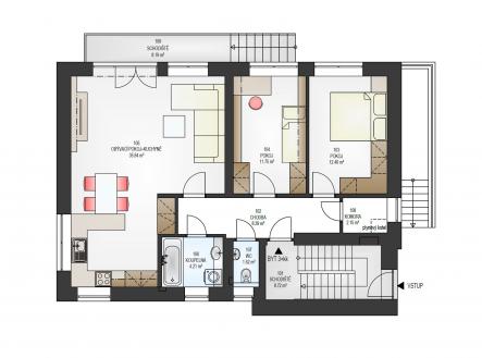  -  | Pronájem bytu, 3+kk, 87 m²