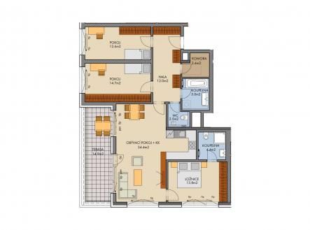 . | Prodej bytu, 4+kk, 108 m²