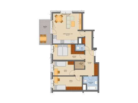 . | Prodej bytu, 4+kk, 92 m²