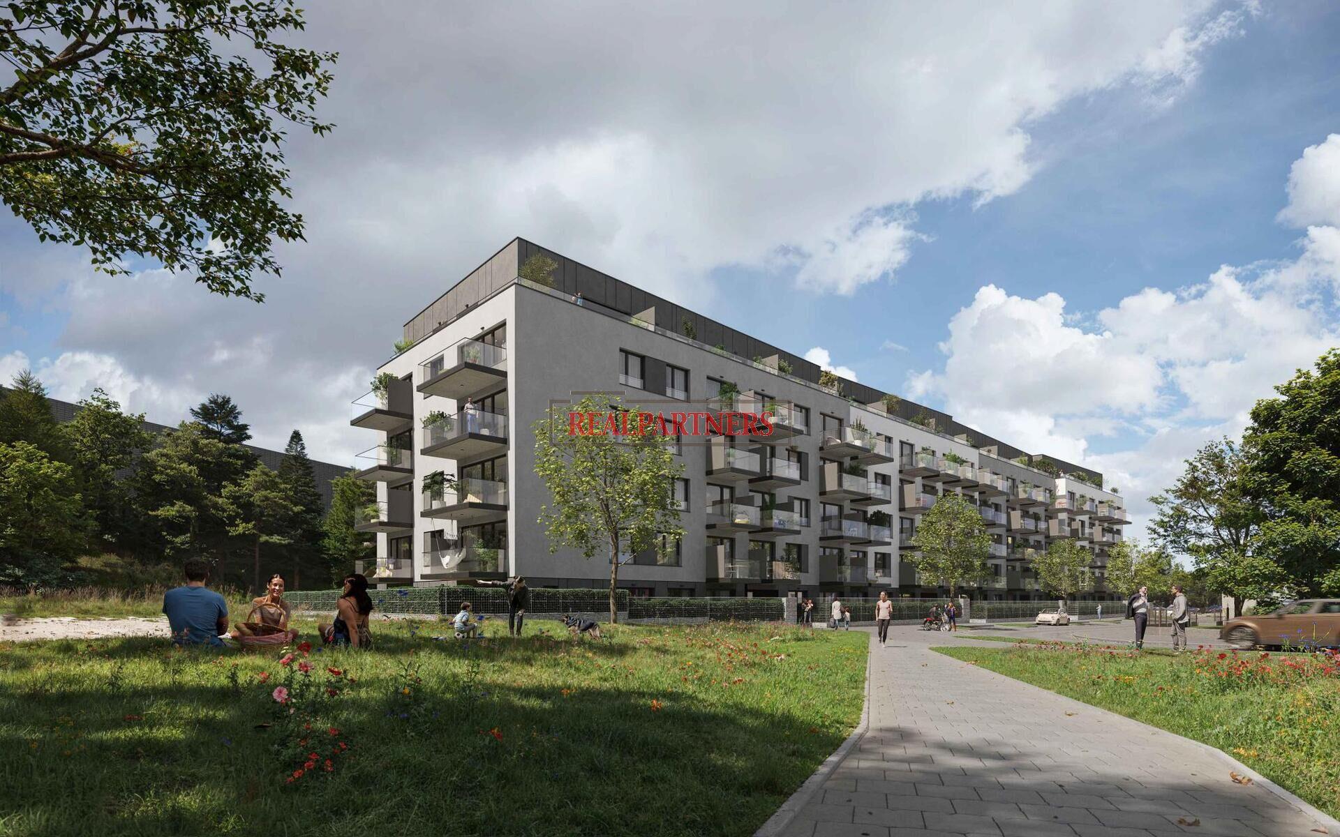 Novostavba bytu 1+kk o ploše 30,3m2 + 4,6m2 balkón ve výstavbě u Roztylského náměstí.