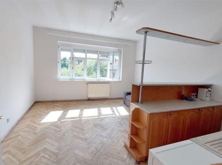 Obývací pokoj spojení s kuchyňským koutem | Prodej bytu, 2+kk, 54 m²
