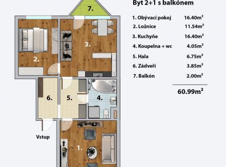 Plnek ve 2D.jpg | Prodej bytu, 2+1, 61 m²