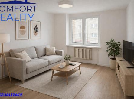 Moderní obývací pokoj po renovaci.jpg | Prodej bytu, 1+1, 30 m²