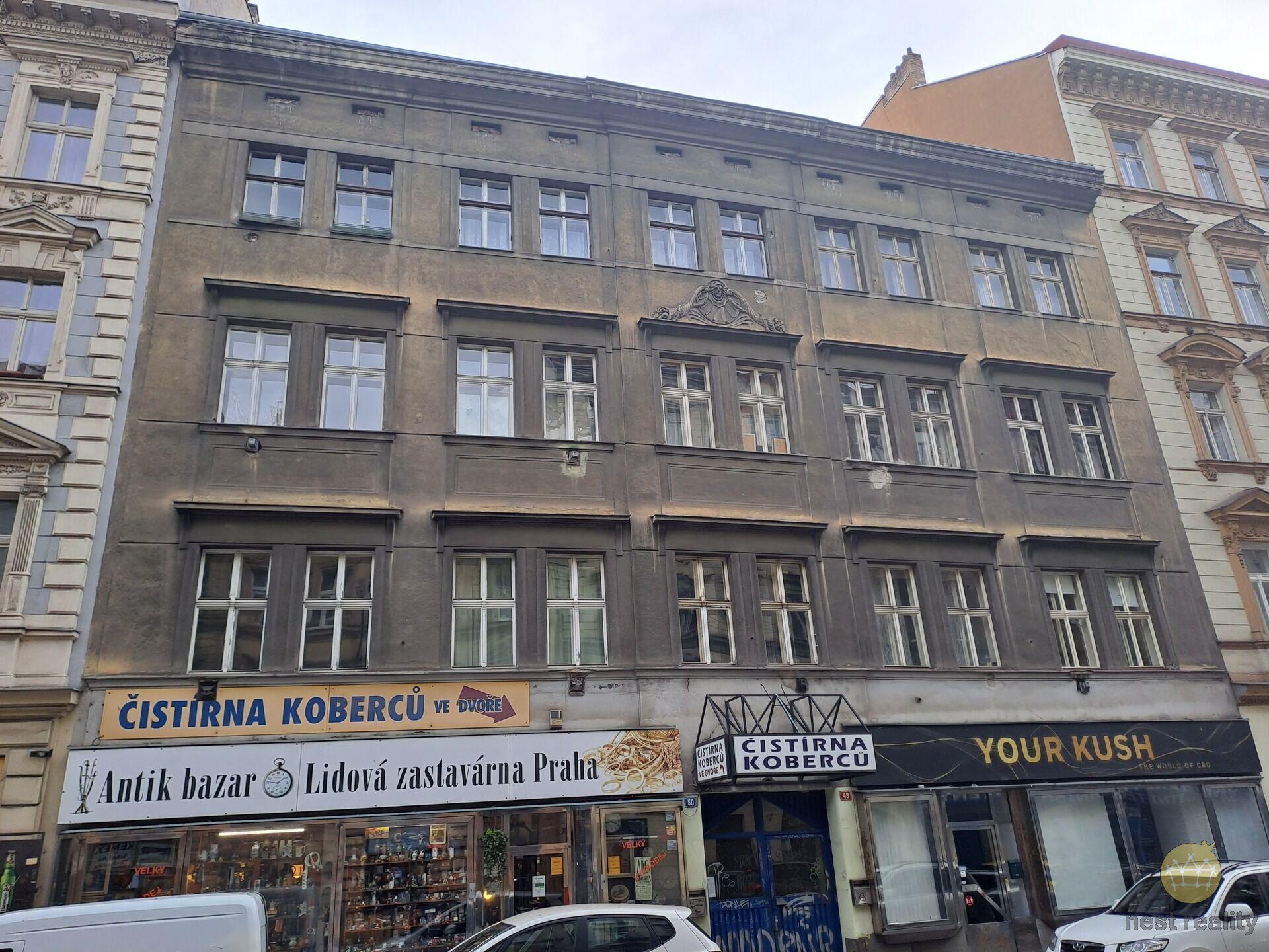 Pronájem bytu 1+1, 45 m2, Praha 3 Žižkov, Husitská ulice.