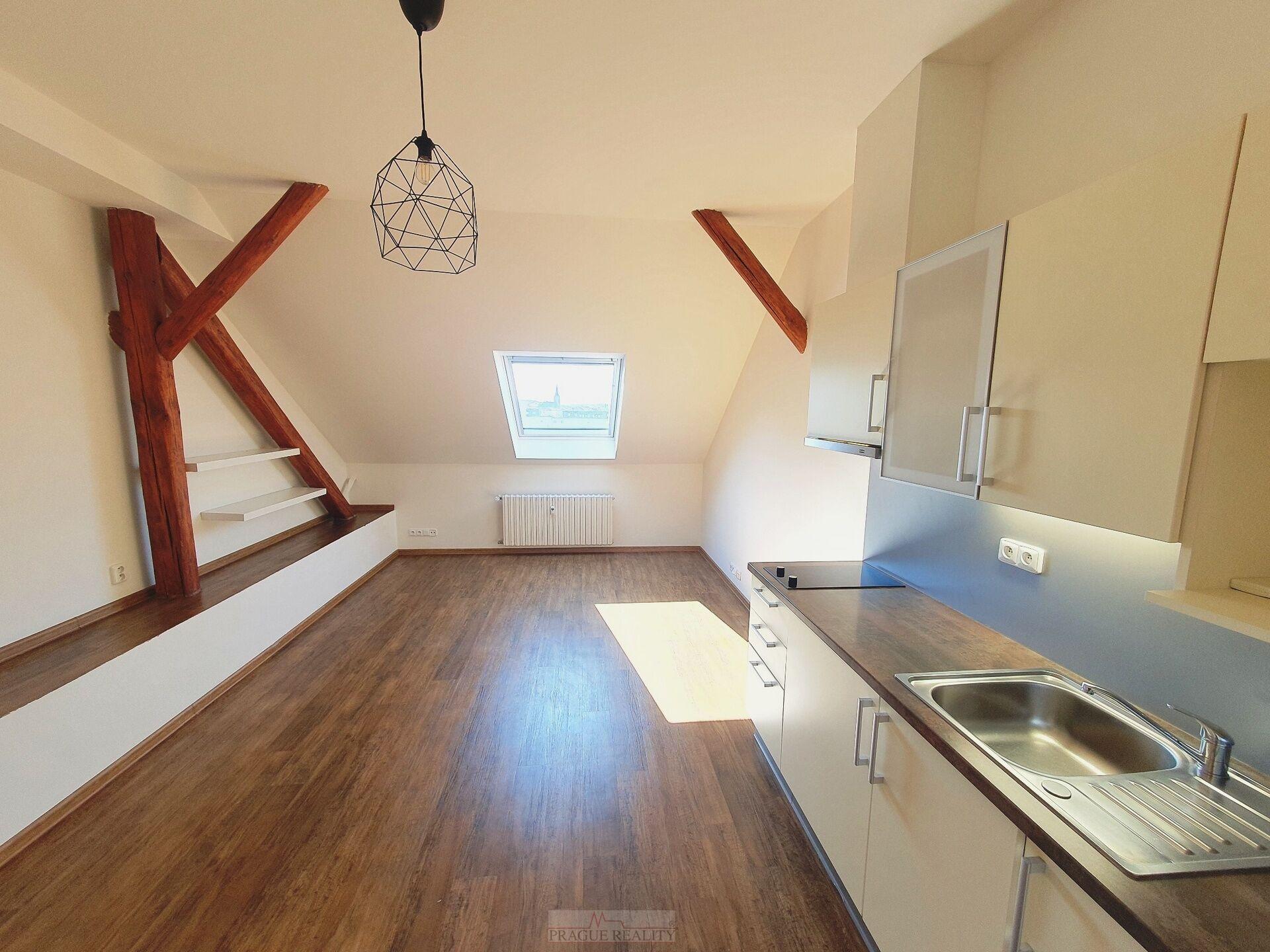 Nadstandardní půdní 1+kk, 27m2, P3 - Žerotínova, pod Parukářkou