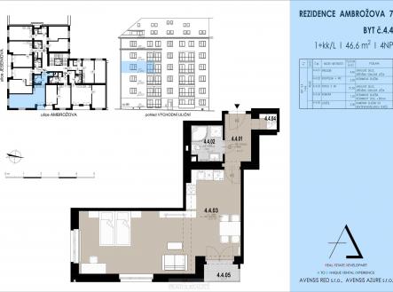 Pronájem bytu, 1+kk, 48 m²