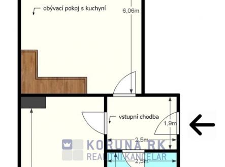 foto: 2 | Pronájem bytu, 2+kk, 56 m²