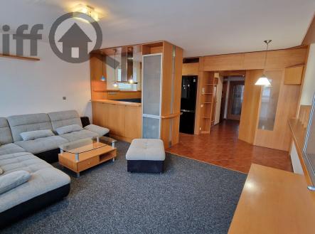 Obývák s KK | Pronájem bytu, 3+kk, 86 m²