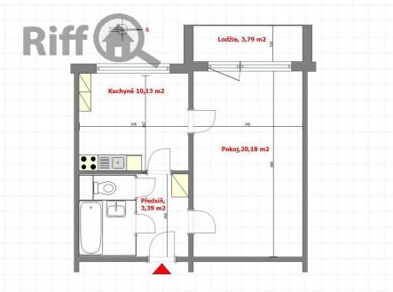 2 plánek | Prodej bytu, 1+1, 40 m²
