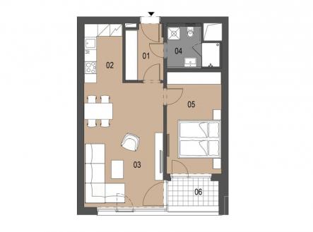 pudorys-b23.jpg | Prodej bytu, 2+kk, 52 m²