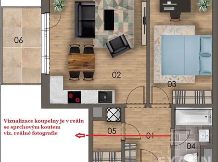 hme-231-planek-1.jpg | Pronájem bytu, 2+kk, 51 m²
