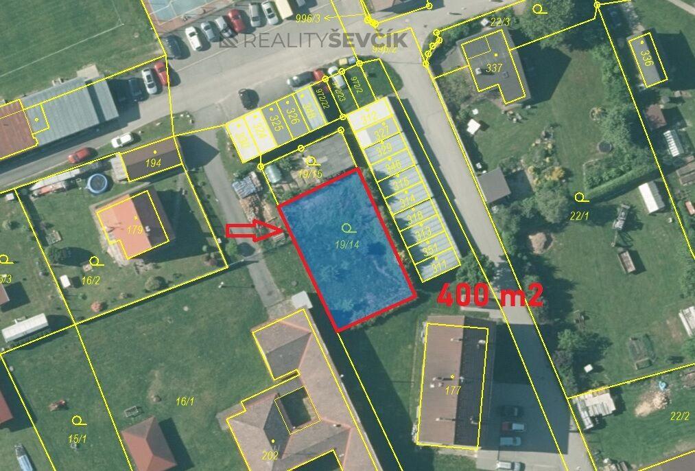 Prodej stavebního pozemku 400 m² – Číměř, okres Jindřichův Hradec