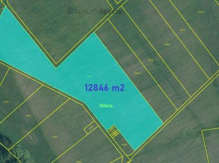 Prodej - pozemek, zemědělská půda, 12 846 m²