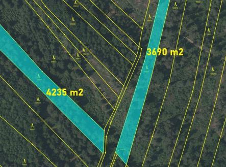 Prodej - pozemek, les, 18 018 m²